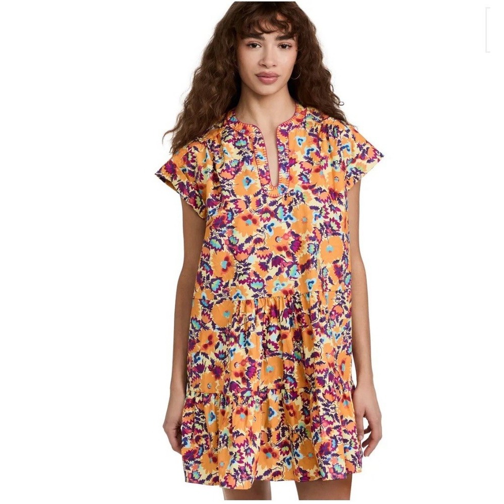 Saloni Ashley B Dress in Mango‎ Sunflower US 6
